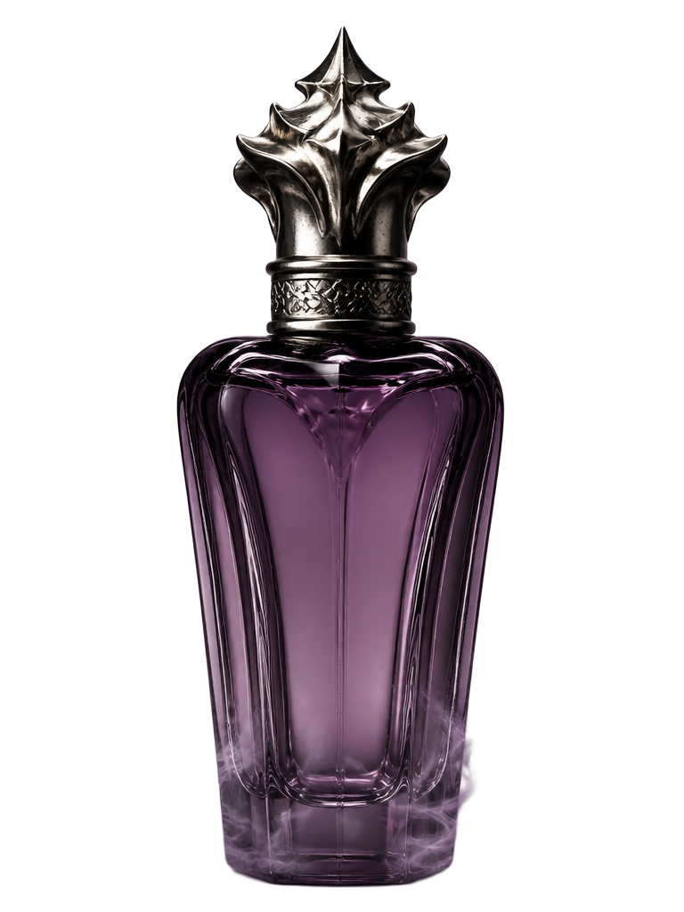 Decorative violet perfume bottle